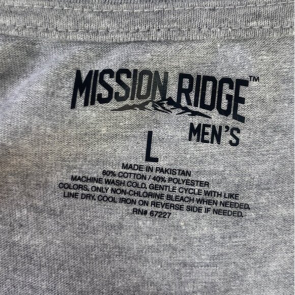 Mission Ridge Graphic Tshirt Mens Large Gray Best Dad Ever - Picture 6 of 6